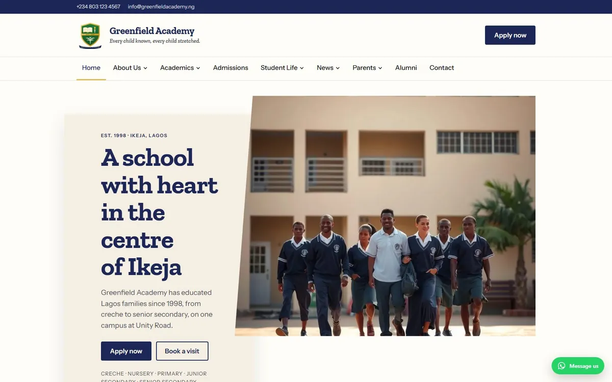 The same school on the Harmattan design